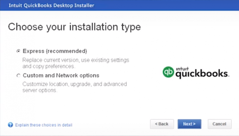 Complete a 'Re-Installation of QuickBooks Desktop' - Screenshot