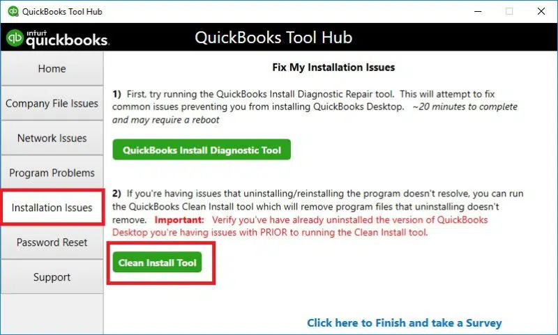 QuickBooks clean install tool Image