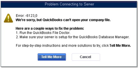 QuickBooks desktop error 6123 0