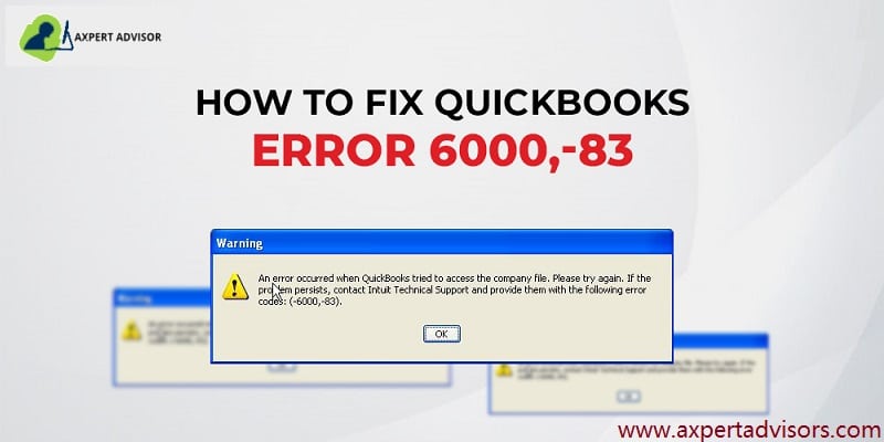 Resolve QuickBooks Error Code 6000 83 (Company File Issues)