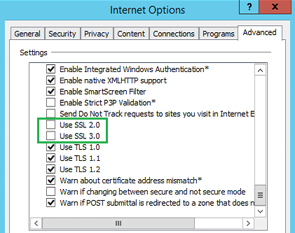 SSL 2.0 and SSL 3.0