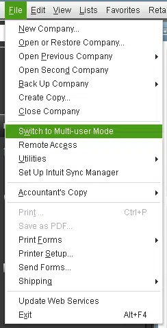 Switch to Multi-User Mode - Screenshot