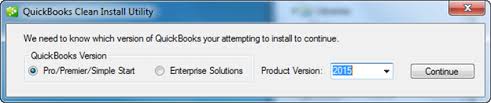 clean install tool in quickbooks screenshot