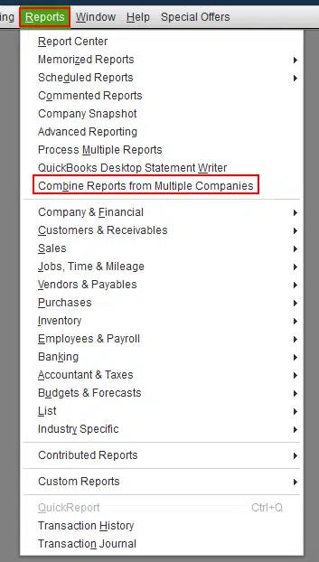combine reports from multiple companies - Image