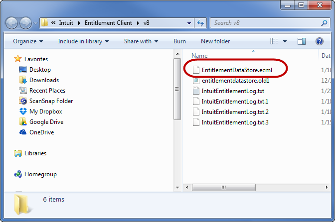Manually delete EntitlementDataStore.ecml file  - Screenshot