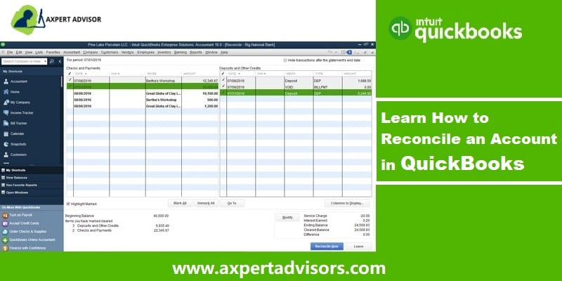 Reconcile your accounts in QuickBooks desktop and online - Featuring Image