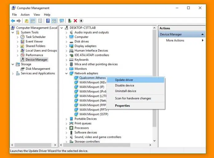 Update all the System Drivers - Screenshot