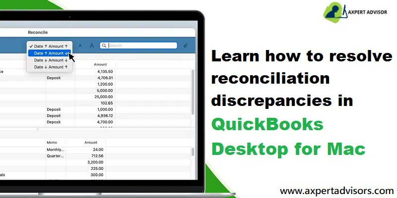 How to Reconcile Accounts in QuickBooks Desktop for Mac?