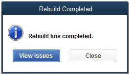 Rebuild has completed Screenshot