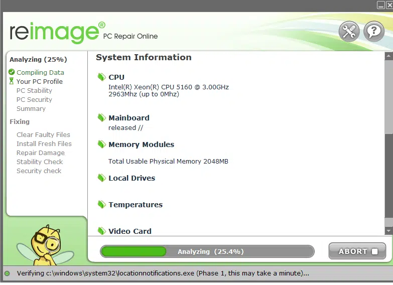 Scanning-the-system-with-Reimage-repair-tool-Screenshot