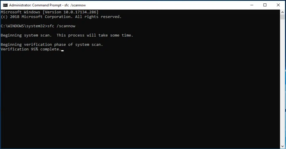 Run Windows System File Checker ("sfc /scannow") - Screenshot