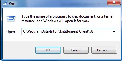 Solution 1 - QuickBooks Errors 3371(Screenshot)