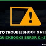 How to Rectify QuickBooks Error Code C=272 - Featuring Image