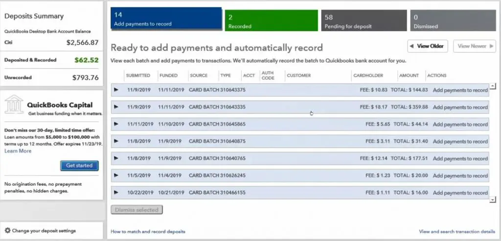 Automated merchant services payments reconciliation - Image