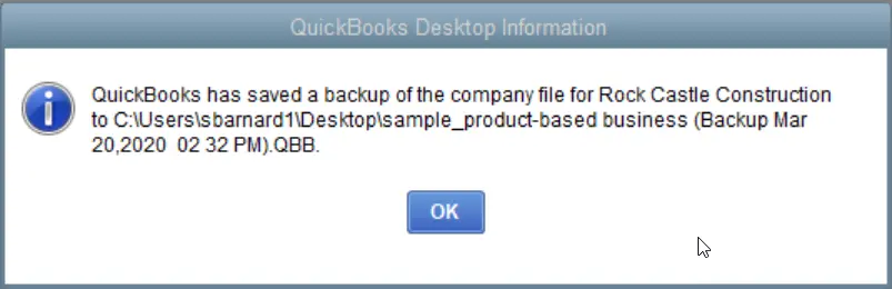 Backup Successful - Image