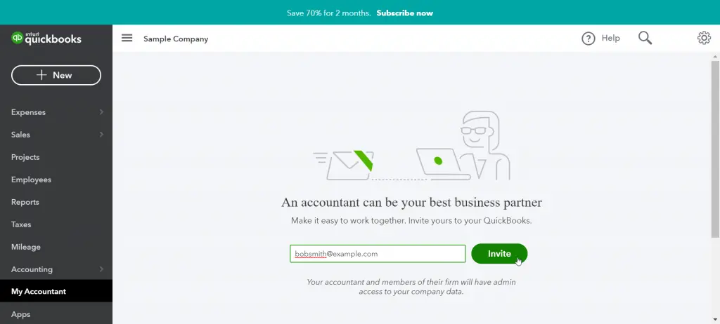 Invite an accountant - Image