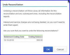 Undo last reconciliation - Image