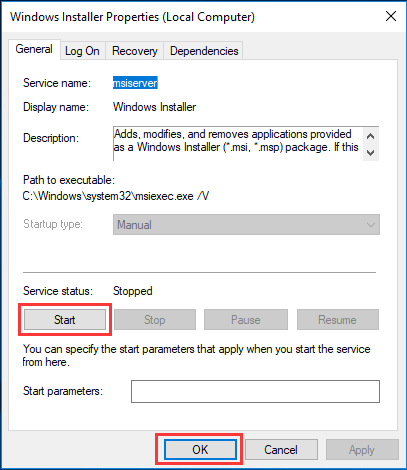 Check windows installer service - Screenshot 1