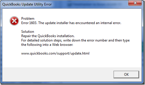 QuickBooks Error 1603 - Image