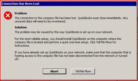 QuickBooks Abort Error - Image