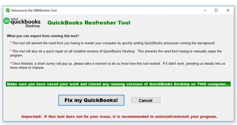 QuickBooks Refresher Tool - Image