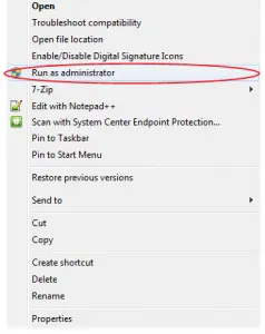 Run as Administrator - Image