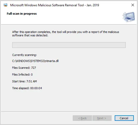 Scanning the system for malware or virus attack - Image