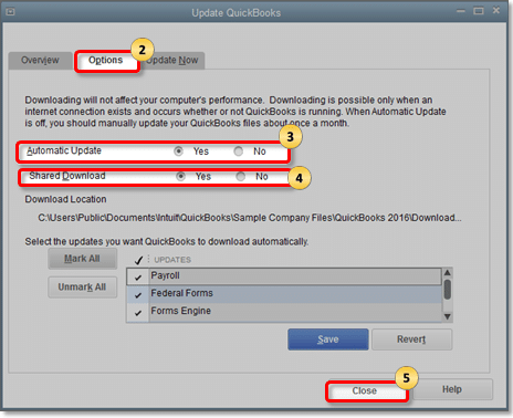 Update QuickBooks- Screenshot Image