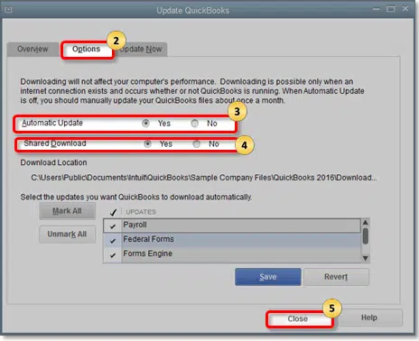 Update QuickBooks- Screenshot Image