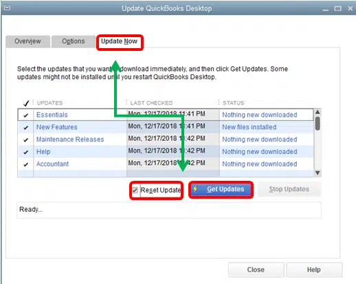 Update QuickBooks desktop (Screenshot)