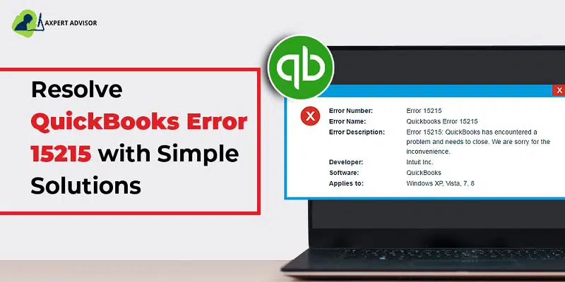 How to Get Rid of from QuickBooks Error Code 15215?