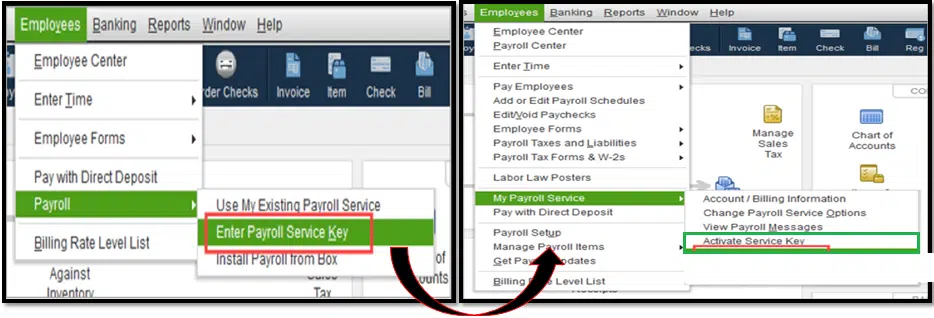 Activate Service key - Image