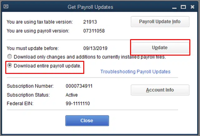 Download entire payroll update - Image