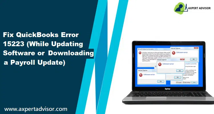 Fix QuickBooks Update Error 15223 (Cannot connect to Payroll) - Featuring Image