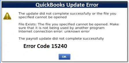 QuickBooks Error 15240 Image