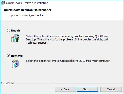 Remove QuickBooks desktop Image