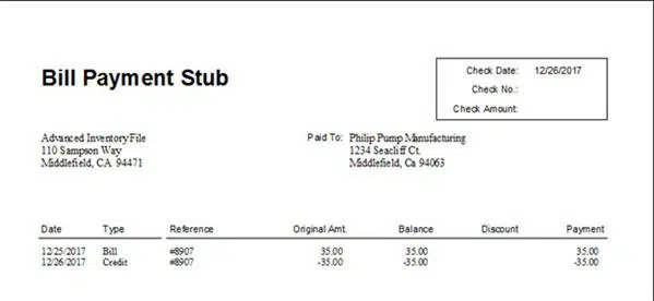 Bill entry automation and customized bill payment stubs feature - Image