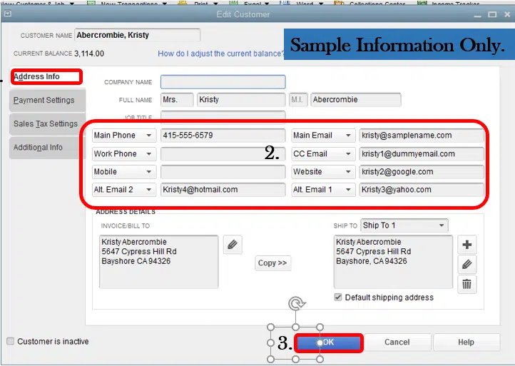 Choose from multiple customer contacts feature - Image