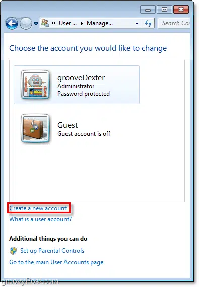 Create new user - Image