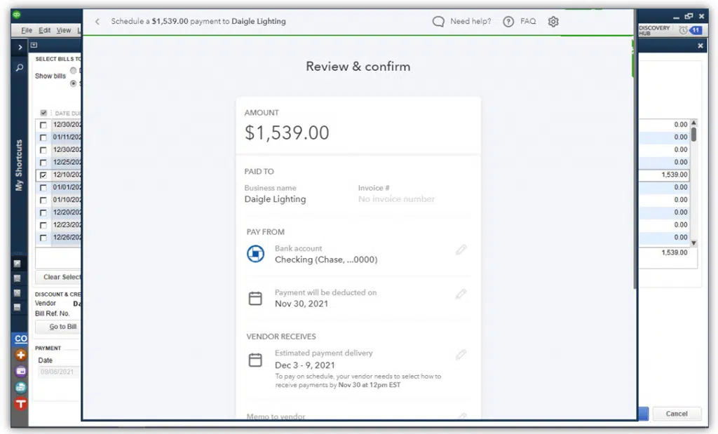 Pay and schedule bills faster feature in QuickBooks desktop 2022 - Image
