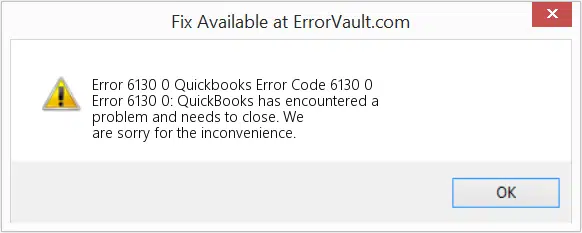 QuickBooks Error Code 6130 - Image