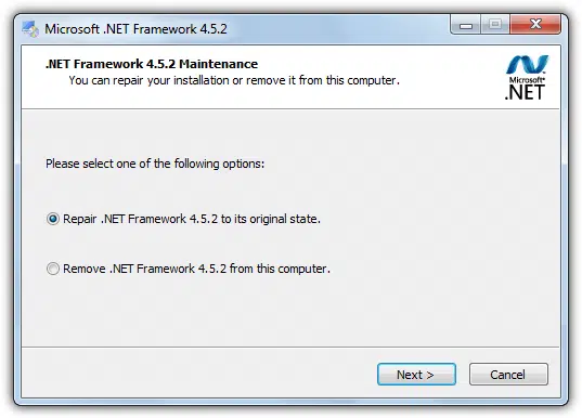 Repair-the-installed-Microsoft.net-framework-Screenshot