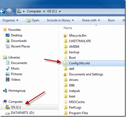Rename config.msi - Image