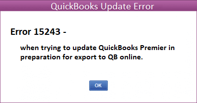 QuickBooks Error Message 15243 - Image