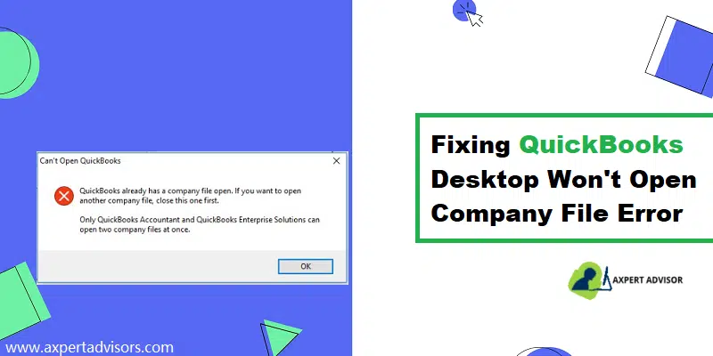 Can't open your company file in QuickBooks Desktop - How to Fix It - Featuring Image