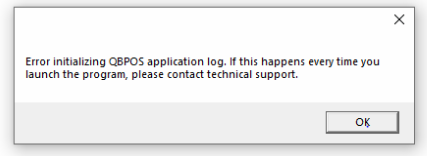 Error Initializing QBPOS Application Log - Image