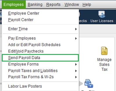 Send payroll data - Screenshot