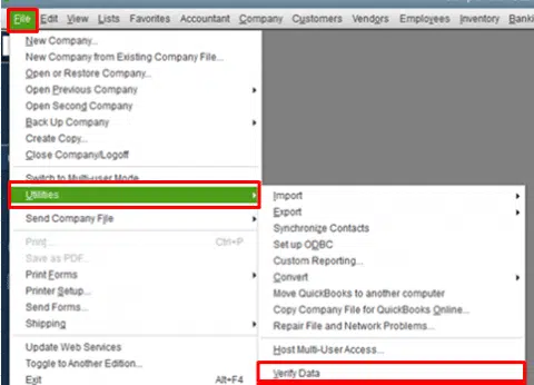 Verify data utility Screenshot