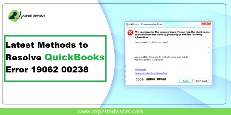 Latest Methods to Troubleshoot the QuickBooks Error Code 19062 00238 - Featuring Image