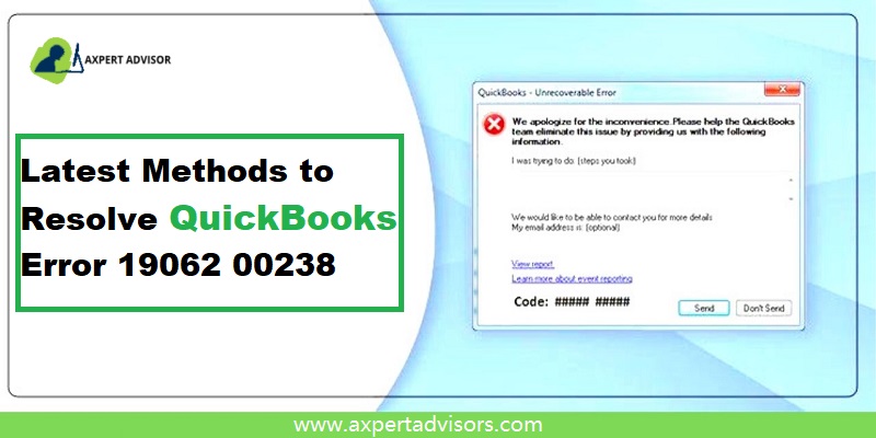 Troubleshoot QuickBooks Error Code 19062 00238 [DIY Methods]